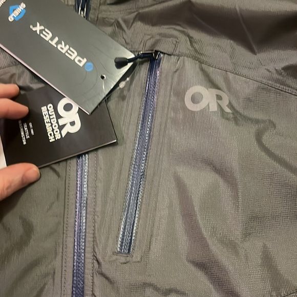 Outdoor Research Men’s Helium Rain Jacket Pewter 3XL NWT - Picture 4 of 9